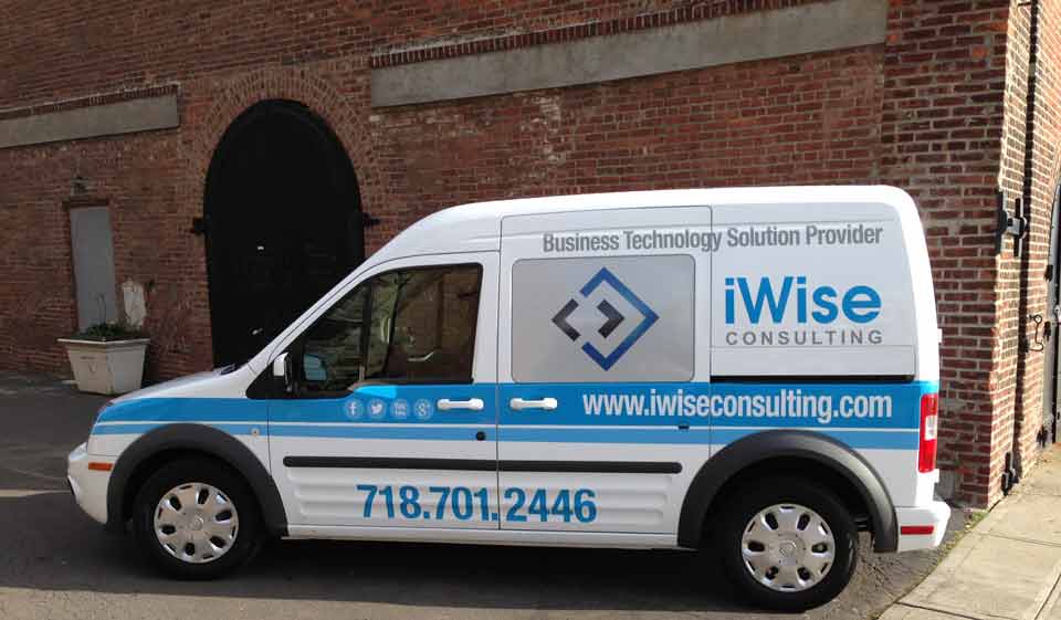 Van Custom Cut Decals Installation NYC by KNAM Media