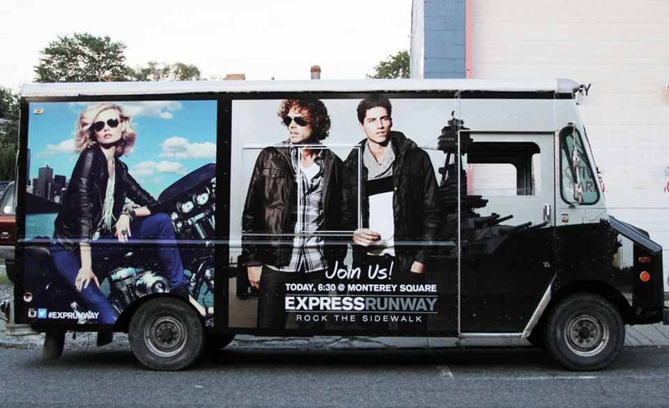 Vinyl Truck wraps advertising by KNAM Media, Express Runway