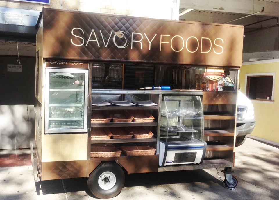 Pushcart Wrap Advertising by KNAM Media, Savory Foods