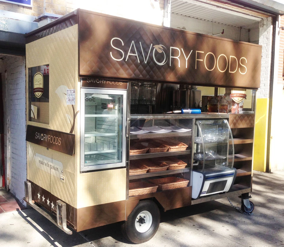 Food Cart Business Wraps by KNAM Media, Savory Foods, Vinyl Wraps on Pushcarts