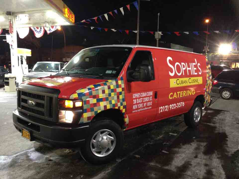 Sophie's Cuban Cuisine Van Wrapping by KNAM Media, Van Vinyl Decals