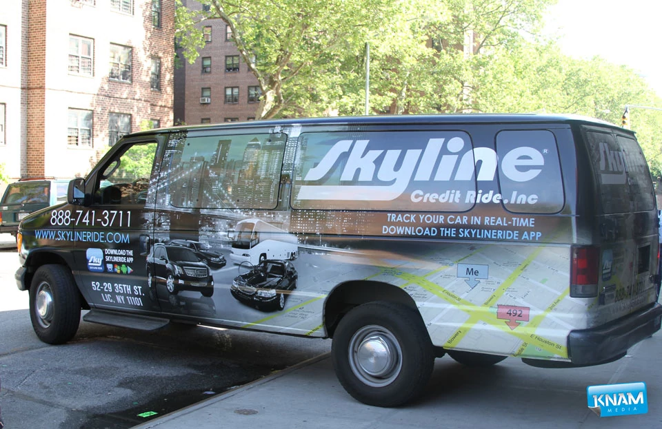 Van Vinyl Graphic Installation for Sky Line by KNAM, Brooklyn, NY