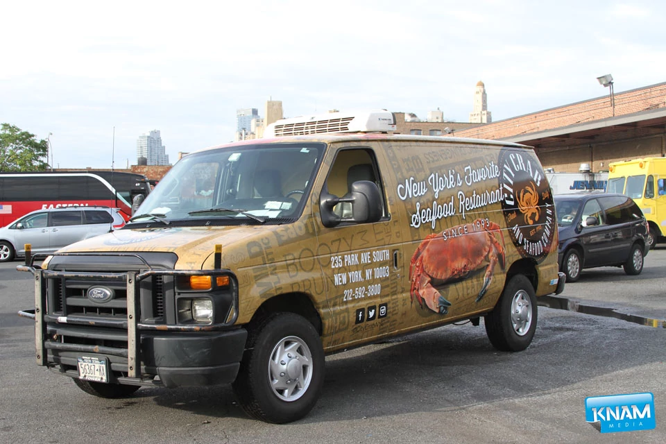 Vehicle vinyl wrap for City Crab, New York